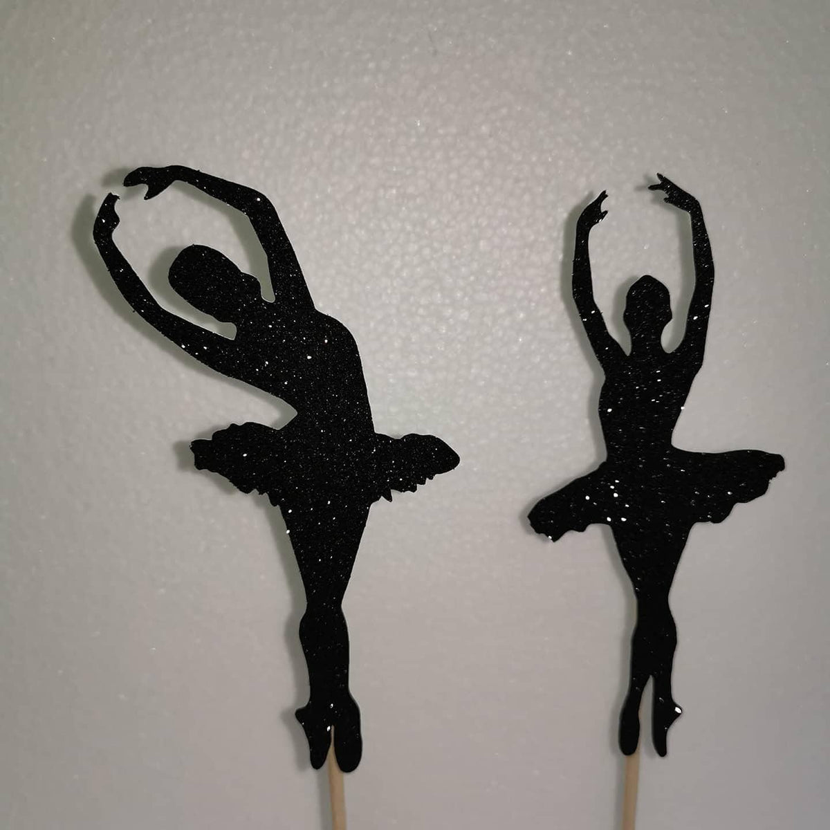 2x die Balletttänzerin Cake Topper Geburtstag Torten Stecker Kuchen Deko Gold Silber