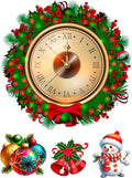 Uhr Weihnachten, Christmas Cake Topper,Tortenaufleger, 20cm Oblate Premium