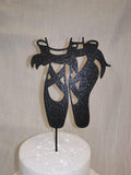 Spitzenschuhe Ballet Schuhe Cake Topper Geburtstag Torten Stecker Schwarz