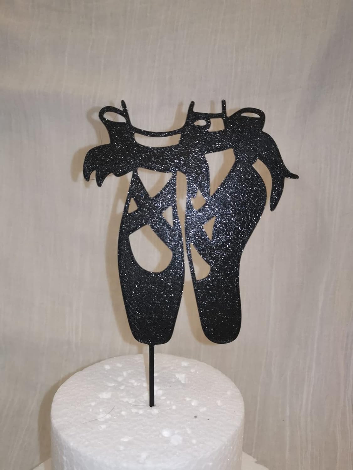 Spitzenschuhe Ballet Schuhe Cake Topper Geburtstag Torten Stecker Schwarz