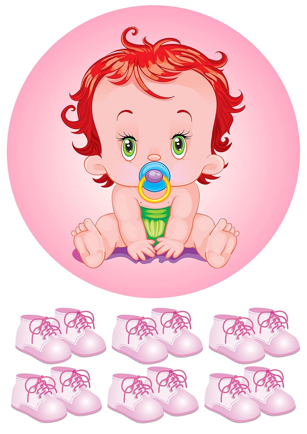 Baby Rosa  Tortenaufleger,Geburtstag, … Deckopapier