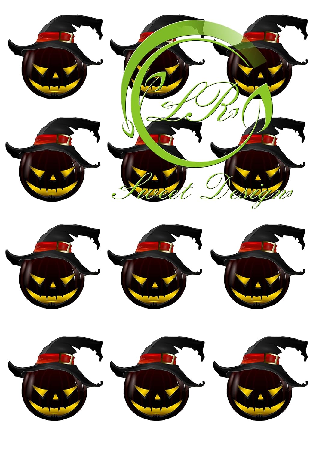 Halloween №2 12St. Muffinaufleger, Tortenaufleger,Geburtstag,Tortendeko,