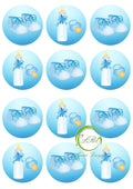 Baby blau  12 Muffinaufleger, Tortenaufleger,Geburtstag,