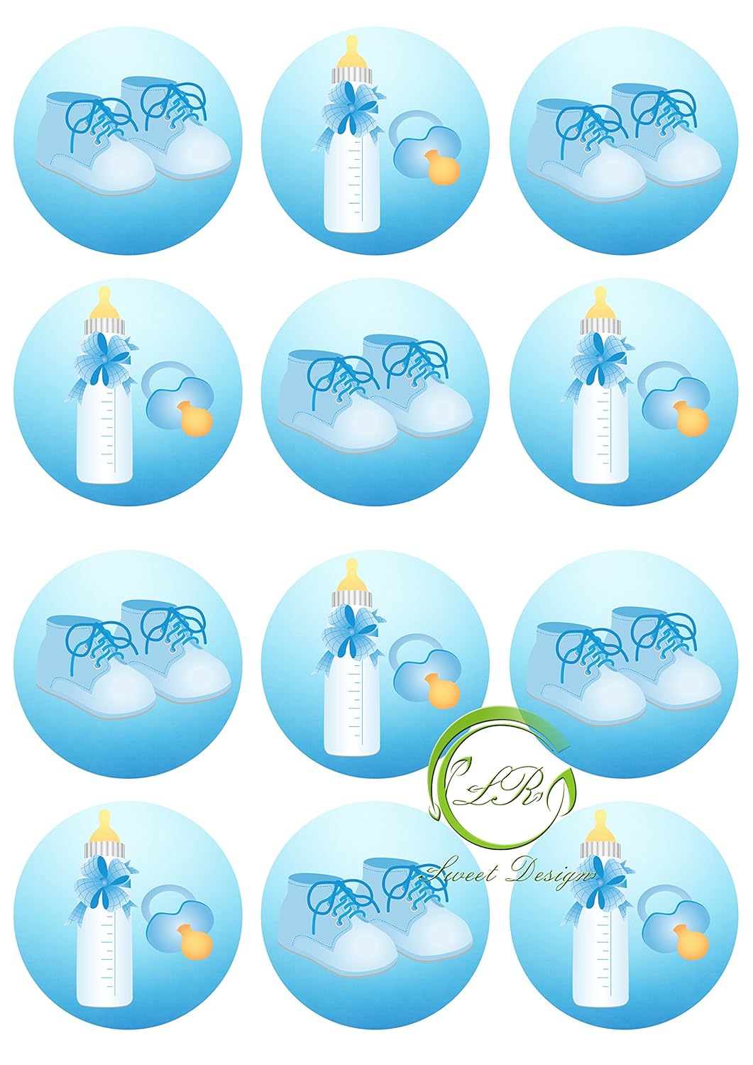 Baby blau  12 Muffinaufleger, Tortenaufleger,Geburtstag,