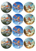 Flugzeug 12st Muffinaufleger, Tortenaufleger,Geburtstag,