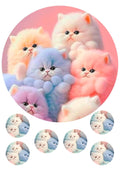 süsse Katze 20cm und 6-5cm, Tortenaufleger Geburtstag, … Oblate Premium