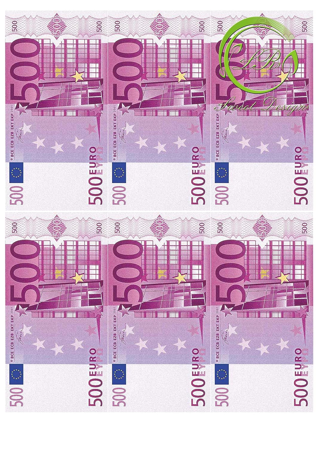 500 Euro Tortenaufleger,Geburtstag, … Deckopapier