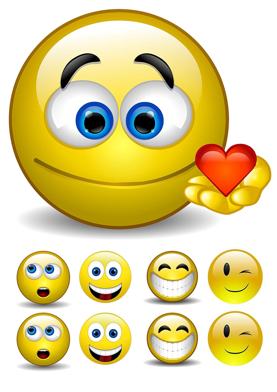 Tortenaufleger "Smiley " №2 Geburtstag, … Deckopapier, Zuckerpapier