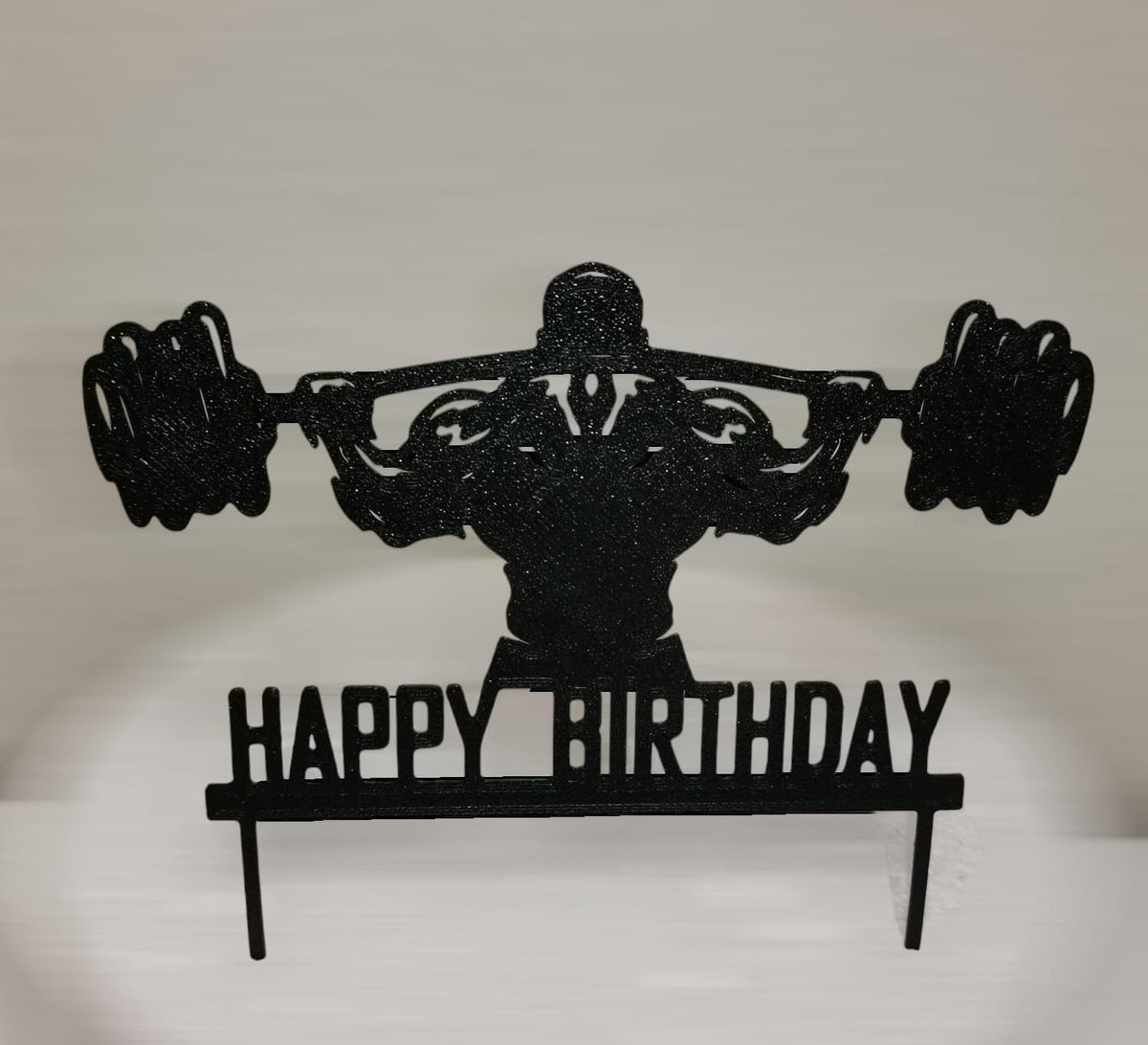 Gewichtheber Mann Fitnes Cake Topper Geburtstag Torten Stecker
