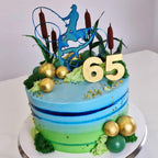 Fisching, Fisch Angler Haken Cake Topper Geburtstag Torten Stecker