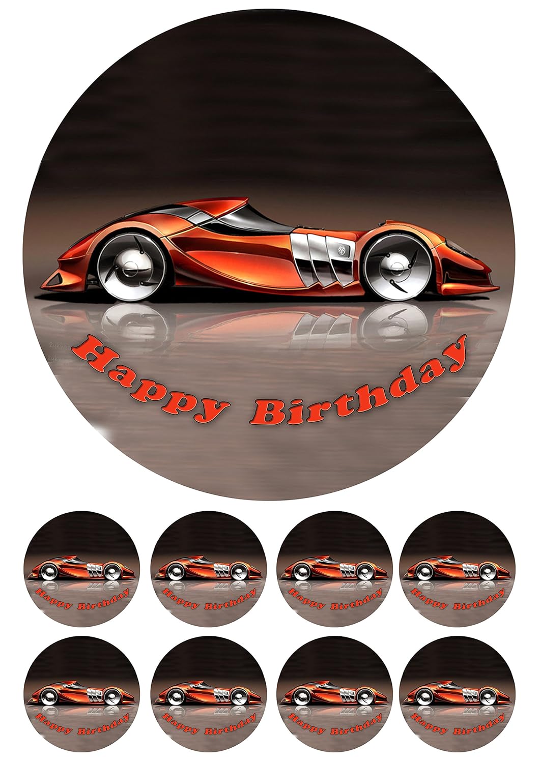 Auto №2 Tortenaufleger, Geburtstag, Tortendeko саке topper Oblate Premium