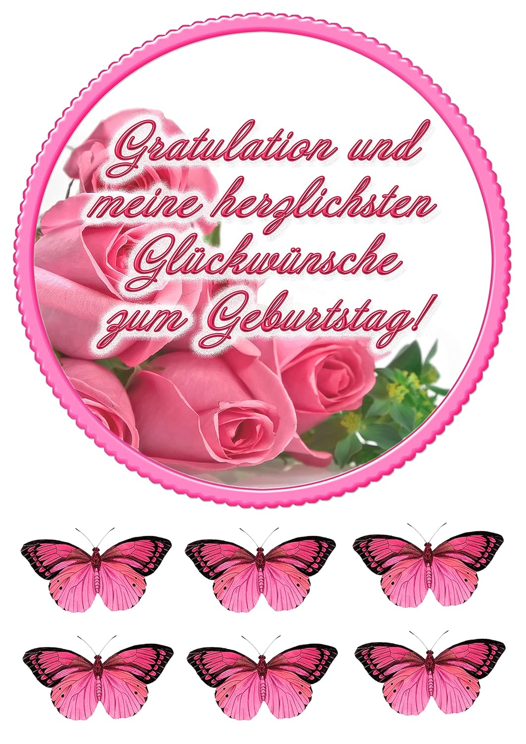 Rosa, Tortenaufleger