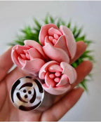 Russische Tüllen №4, Tulpe für Spritzbeutel 3x set,XXL