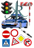 Cake Topper Polizei Verkehrszeichen, 10 Stuck Tortenaufleger