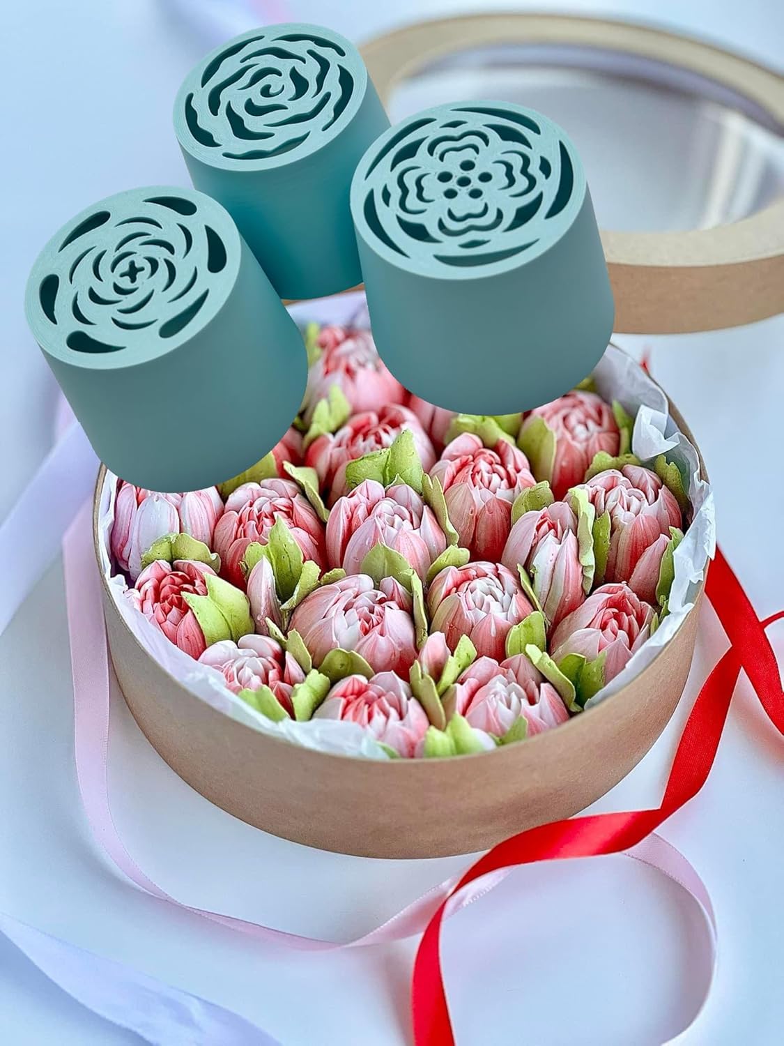 Tulpe für Spritzbeutel, 3er Set, 4cm Durchmesser, Bio Plastik