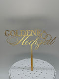 Goldene Hochzeit, Cake Topper Geburtstag Torten Stecker