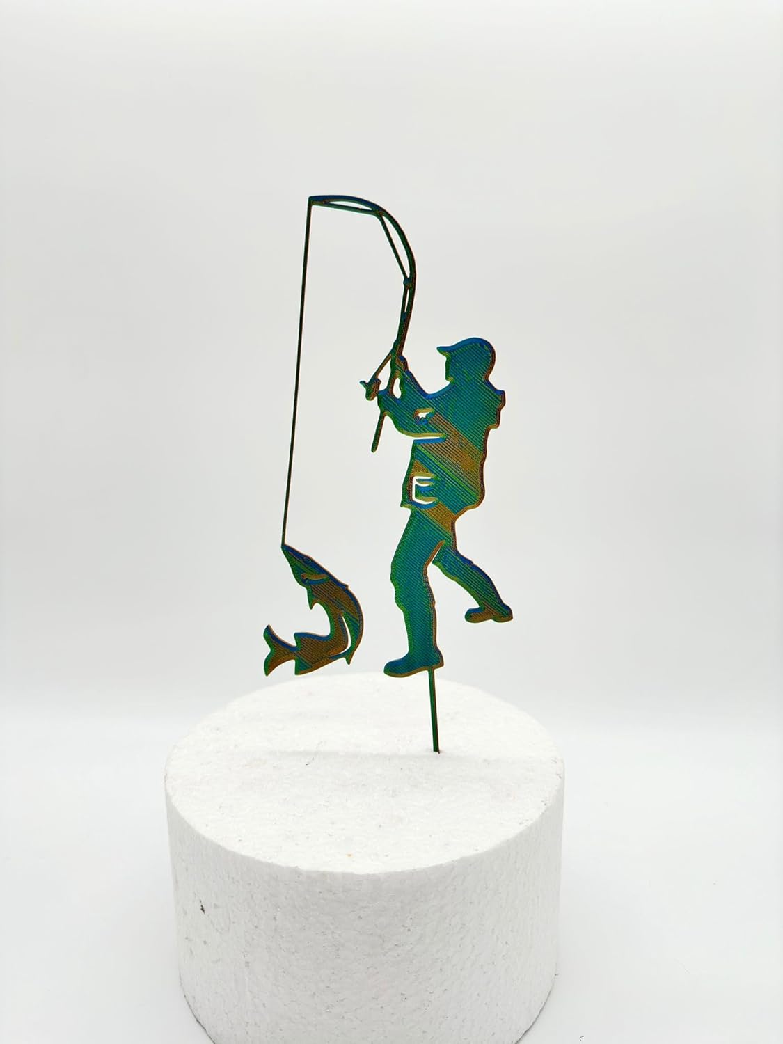 Fisching, Fisch Angler Haken №3 Cake Topper Geburtstag Torten Stecker