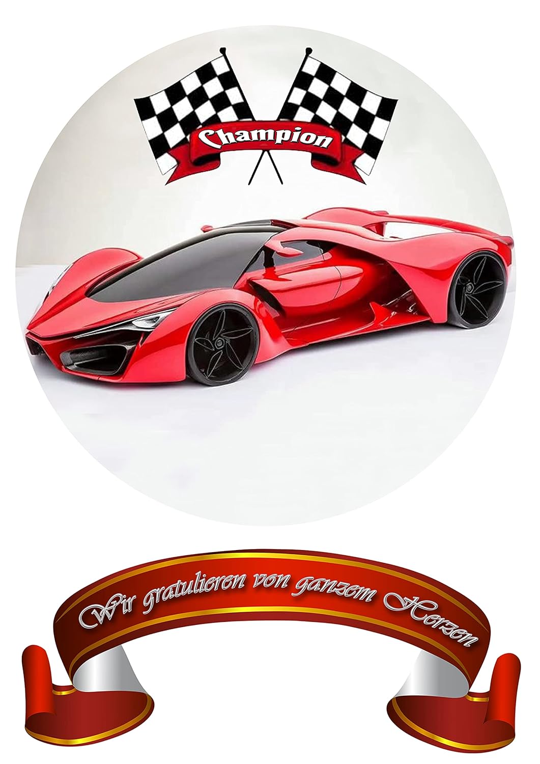 Auto Tortenaufleger, Geburtstag, Tortendeko саке topper Oblate Premium