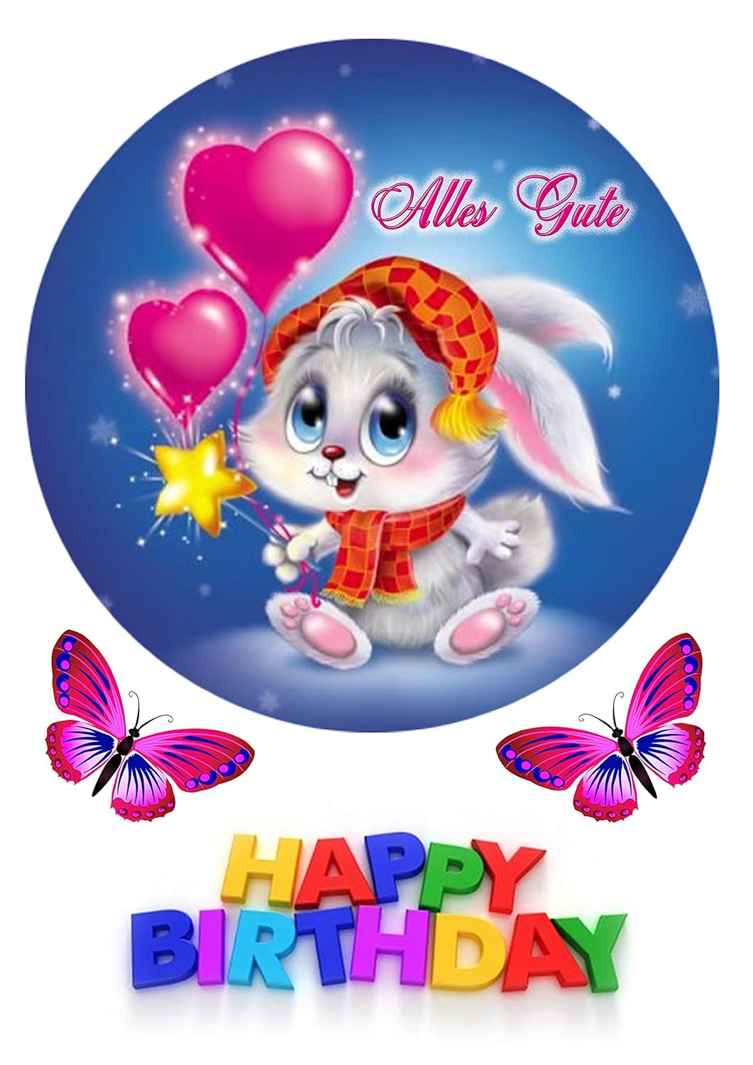 Süsse Hase  Tortenaufleger,Geburtstag, … Deckopapier