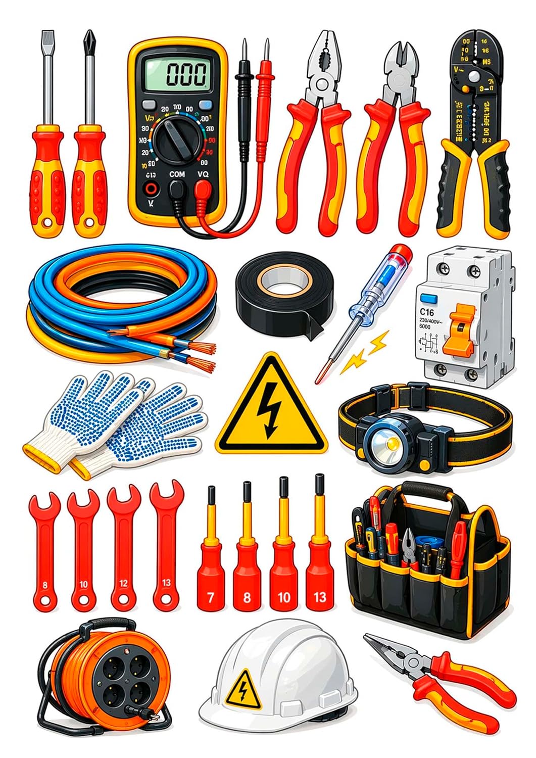 Tortenaufleger Elektrikerwerkzeuge