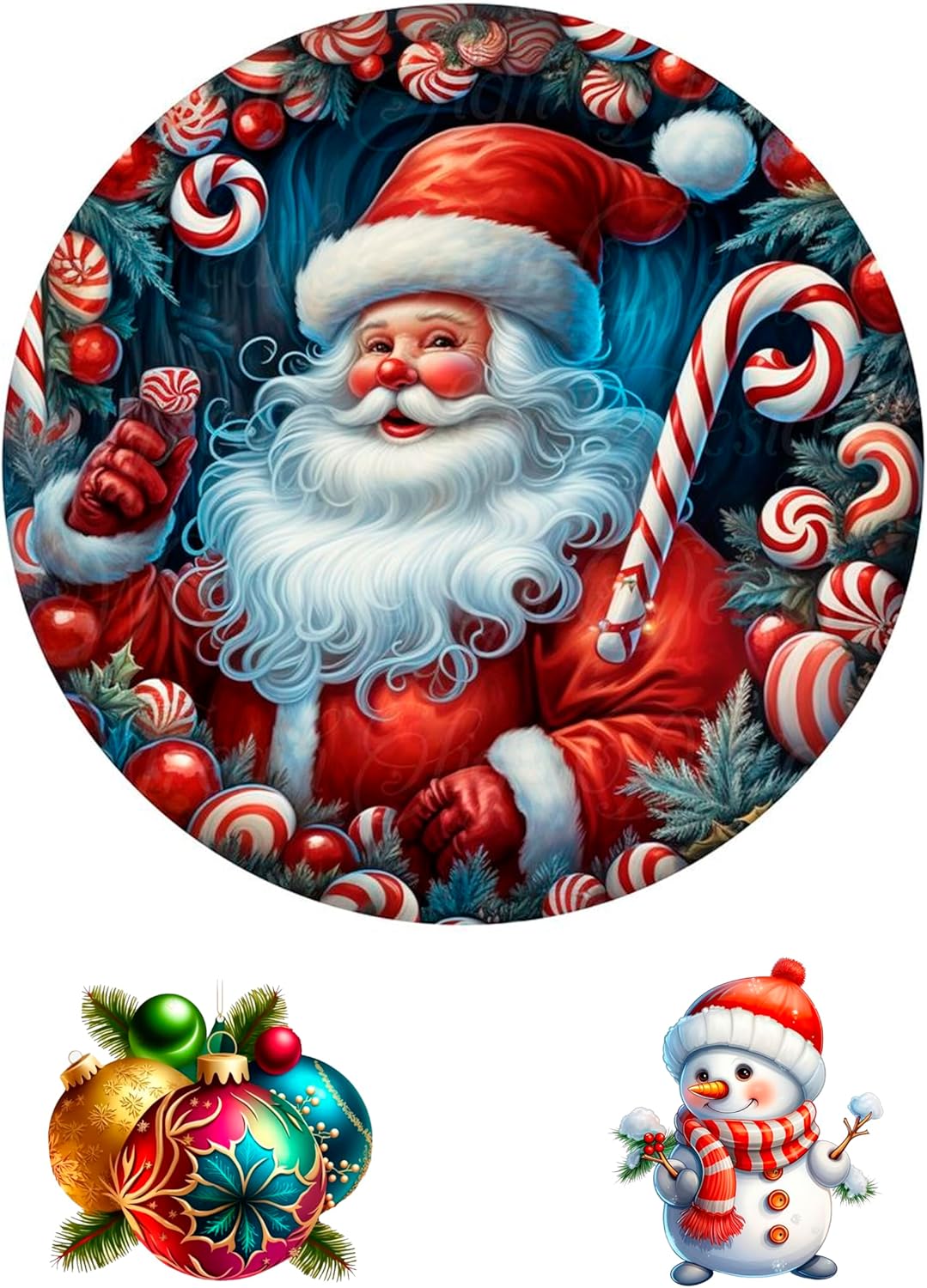 Weihnachten, Christmas Cake Topper,Tortenaufleger, 20cm Oblate Premium