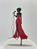 Singerin frau, Cake Topper Geburtstag Torten Stecker