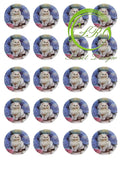Katze mit Blume 20St. Muffinaufleger