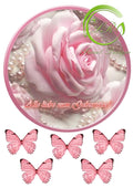 Geburtstag Rose Tortenaufleger