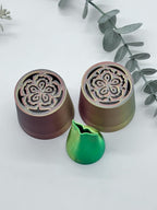 Russische Tüllen №8, Tulpe für Spritzbeutel 2x set+Blatt