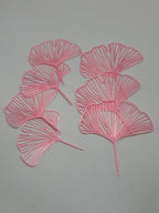 Ginkgo Blätter Cake Topper Rosa – 7er Set | Moderne Tortendekoration für Hochzeit, Geburtstag, Taufe & Party