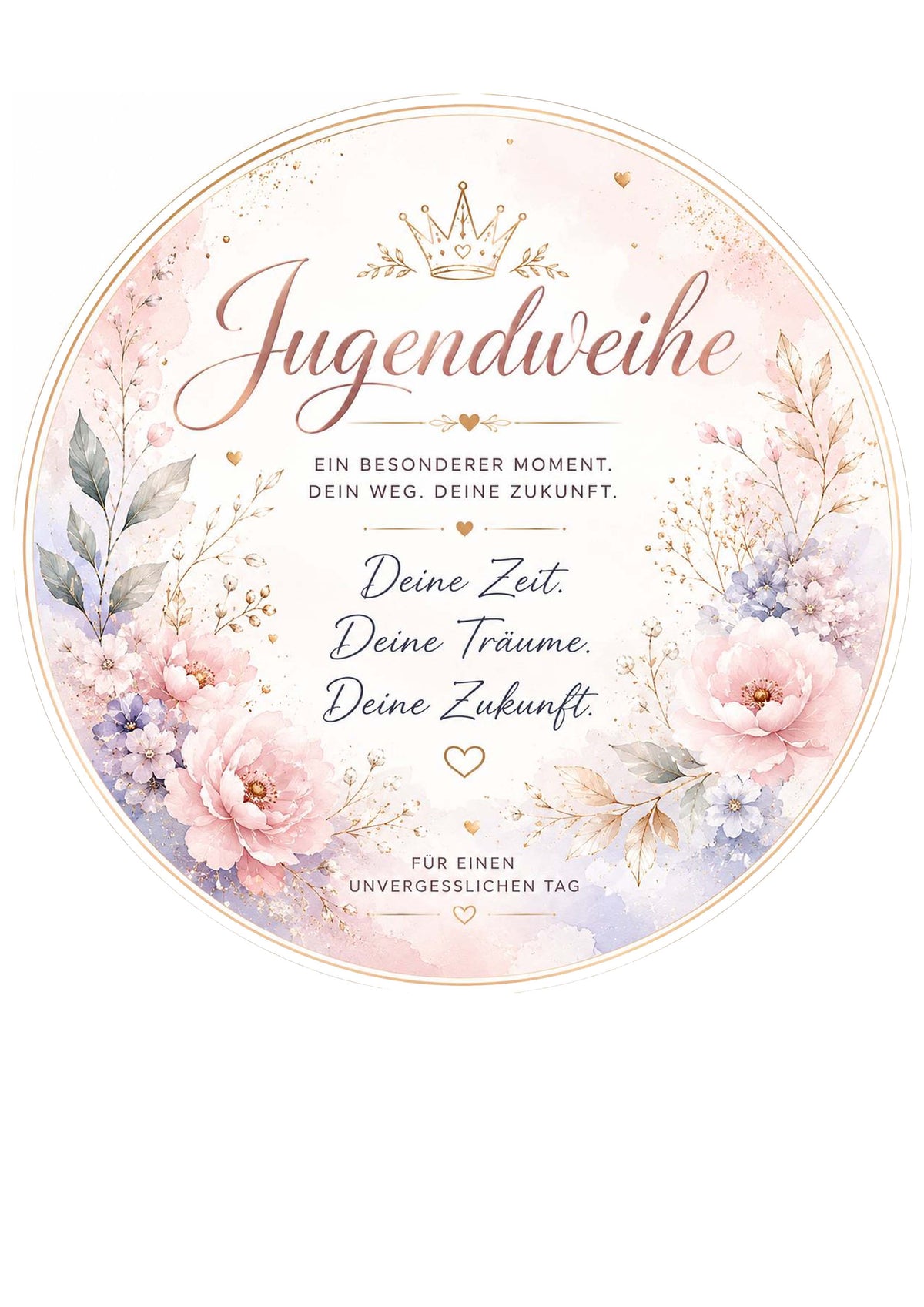 Jugendweihe 20cm Tortenaufleger